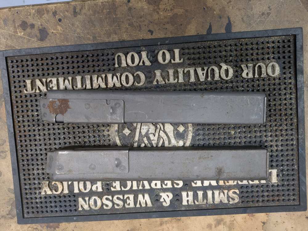 Grease Gun Magazines 45ACP lot of 2 Guide Lamp, Fox, Demro -img-0