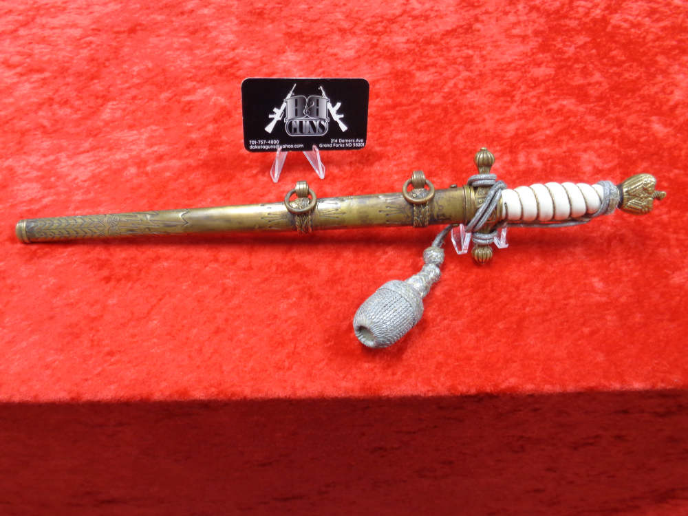 WKC Kriegsmarine Officers Dagger 1938 WWII 3rd Reich German Navy Dirk TRADE-img-1