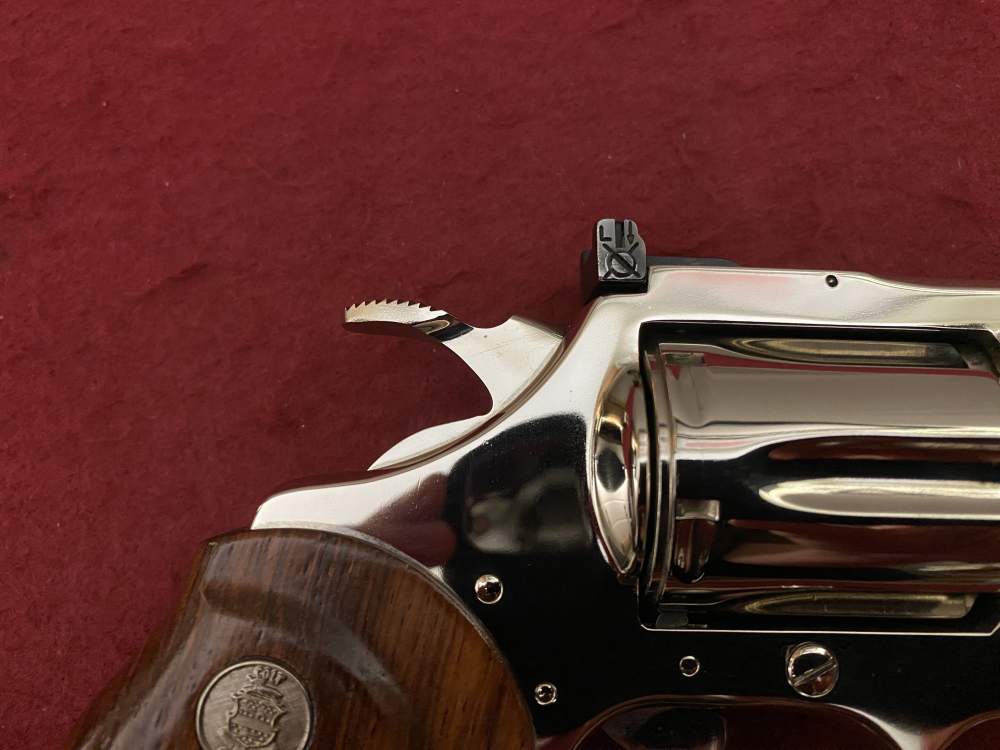 Ultra Rare Bank of Findlay Cased Set Nickel 6" Colt Python and Diamondback -img-13