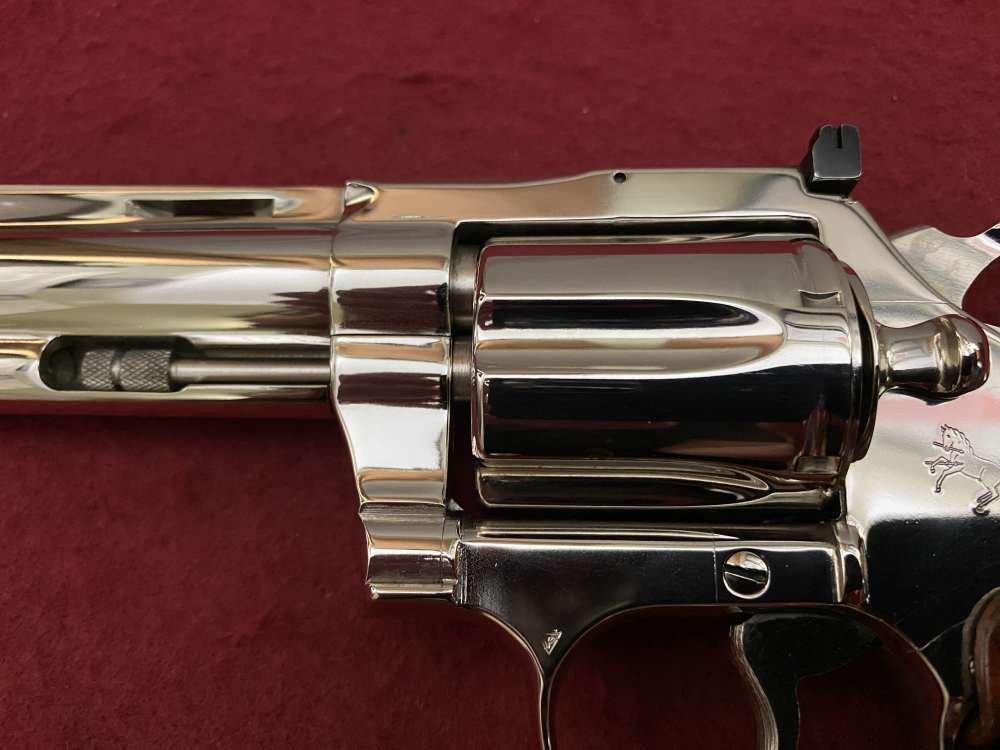 Ultra Rare Bank of Findlay Cased Set Nickel 6" Colt Python and Diamondback -img-52