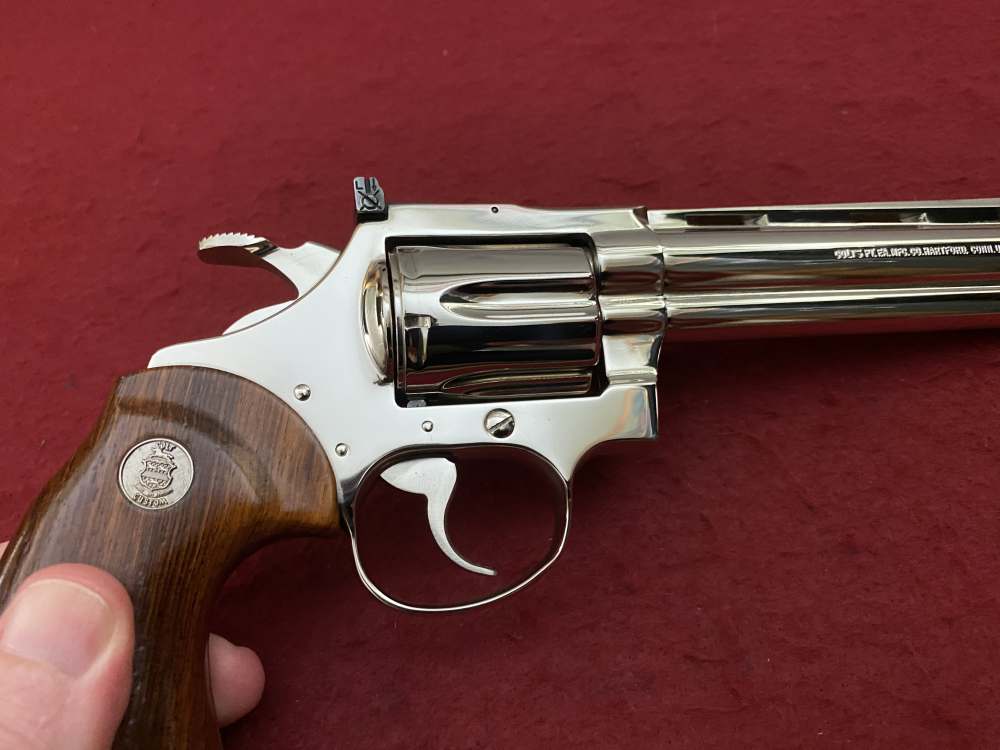 Ultra Rare Bank of Findlay Cased Set Nickel 6" Colt Python and Diamondback -img-27