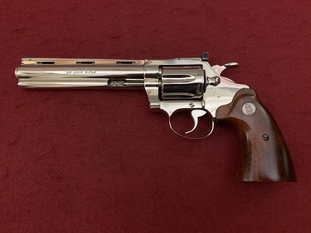 Ultra Rare Bank of Findlay Cased Set Nickel 6" Colt Python and Diamondback -img-4