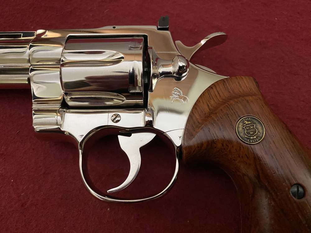 Ultra Rare Bank of Findlay Cased Set Nickel 6" Colt Python and Diamondback -img-132