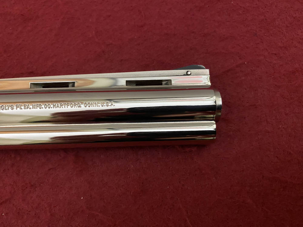 Ultra Rare Bank of Findlay Cased Set Nickel 6" Colt Python and Diamondback -img-25