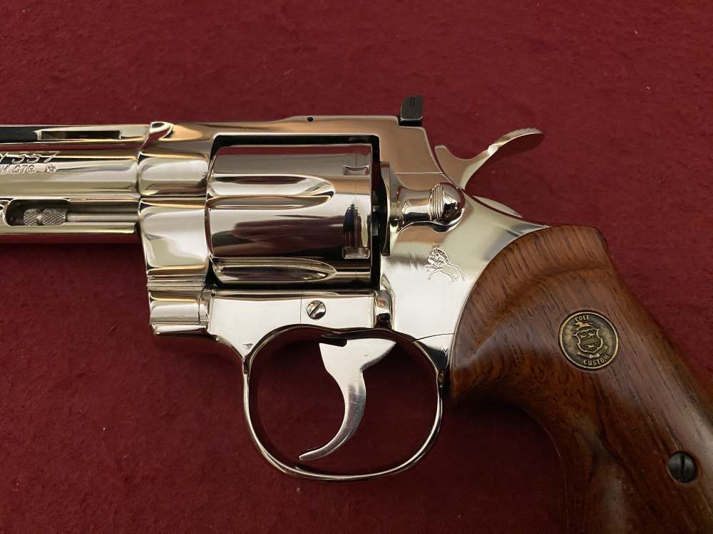 Ultra Rare Bank of Findlay Cased Set Nickel 6" Colt Python and Diamondback -img-129