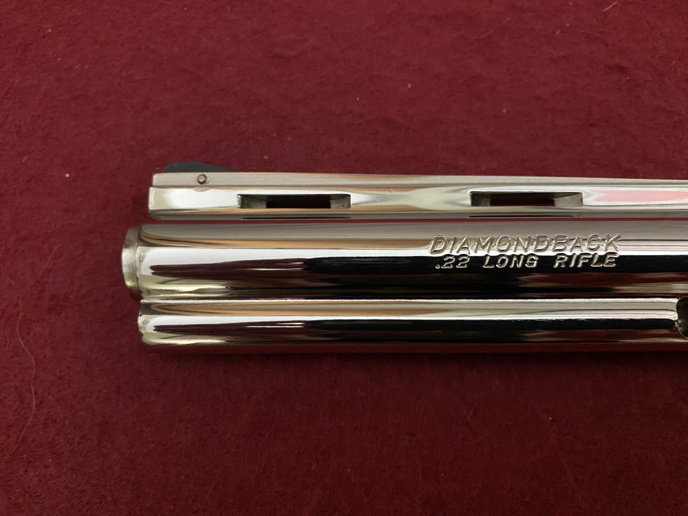 Ultra Rare Bank of Findlay Cased Set Nickel 6" Colt Python and Diamondback -img-57