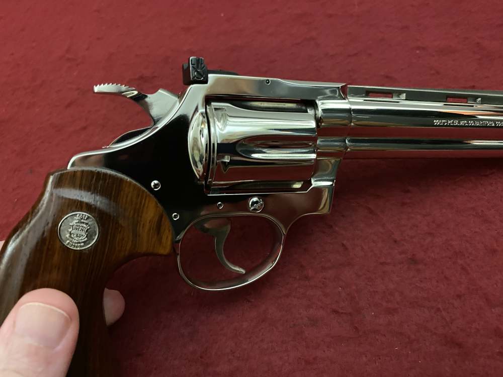 Ultra Rare Bank of Findlay Cased Set Nickel 6" Colt Python and Diamondback -img-26