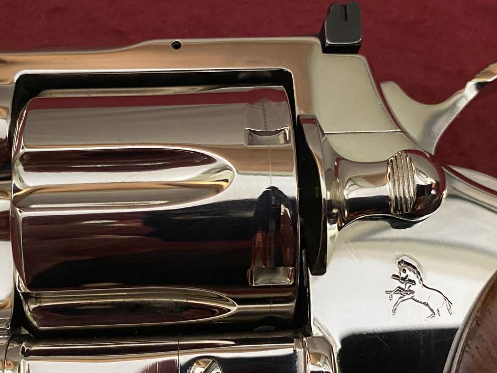 Ultra Rare Bank of Findlay Cased Set Nickel 6" Colt Python and Diamondback -img-136