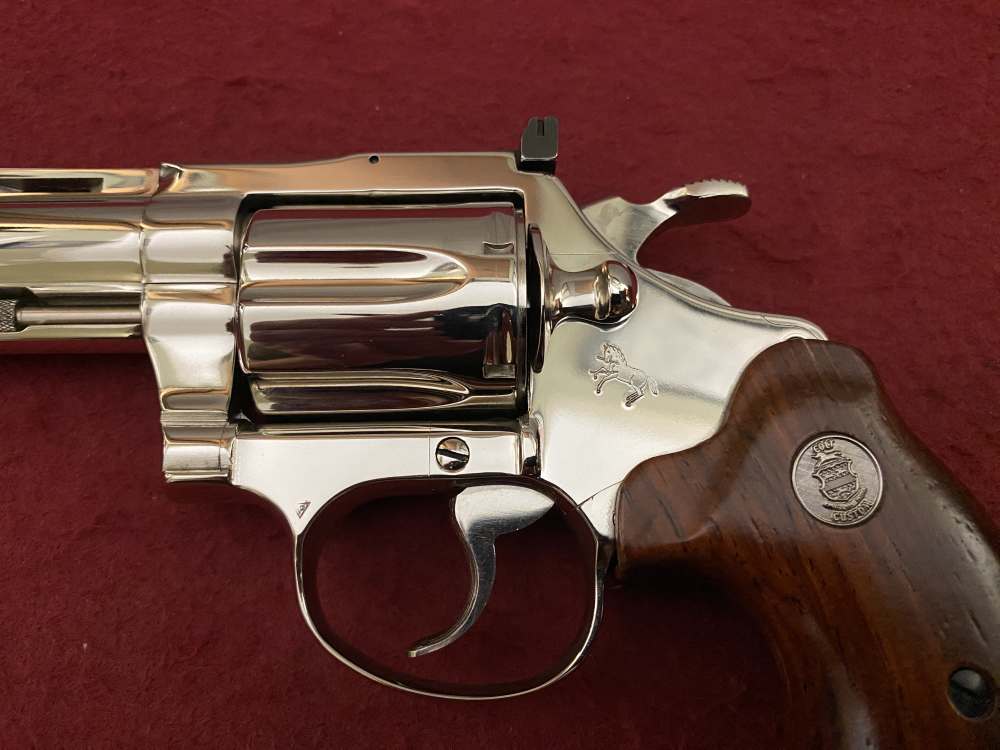 Ultra Rare Bank of Findlay Cased Set Nickel 6" Colt Python and Diamondback -img-42