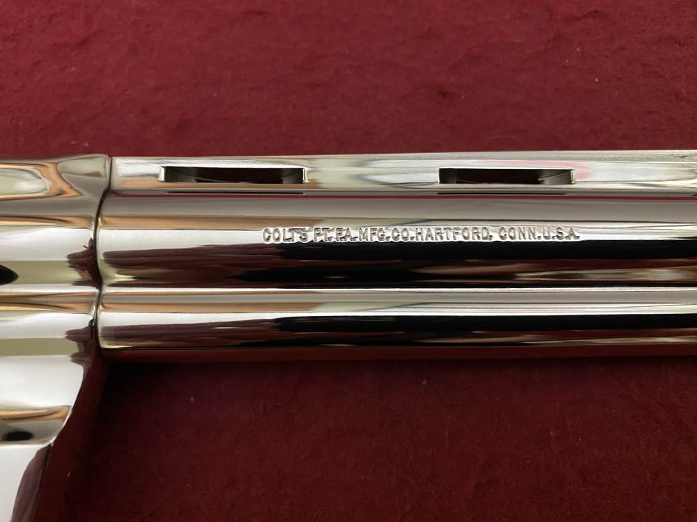 Ultra Rare Bank of Findlay Cased Set Nickel 6" Colt Python and Diamondback -img-112