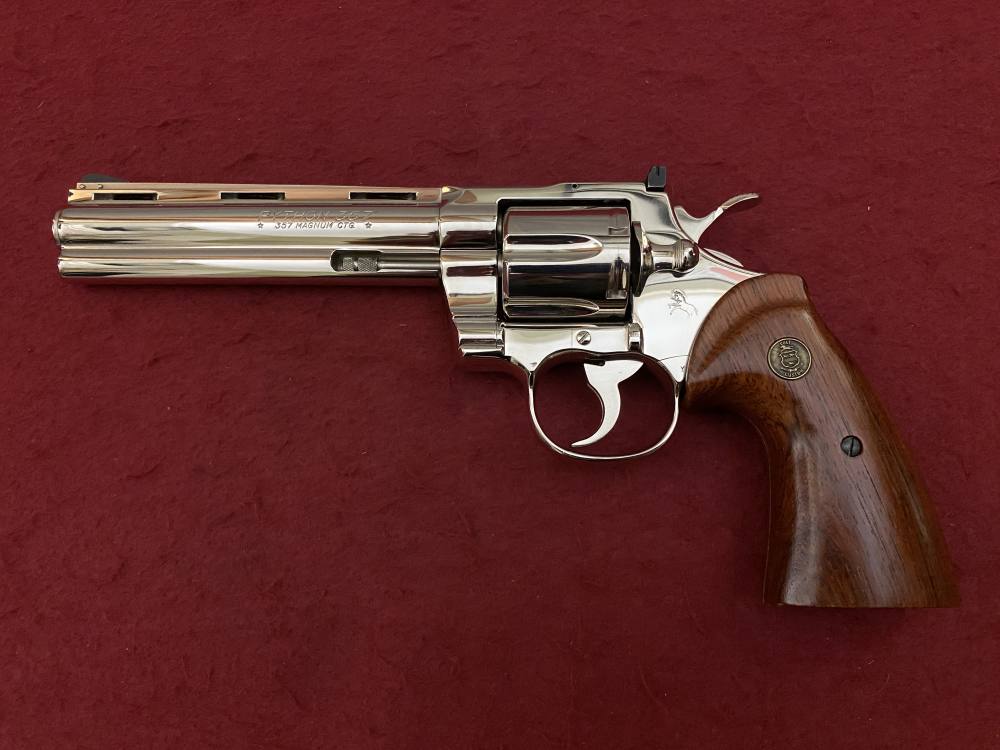 Ultra Rare Bank of Findlay Cased Set Nickel 6" Colt Python and Diamondback -img-92