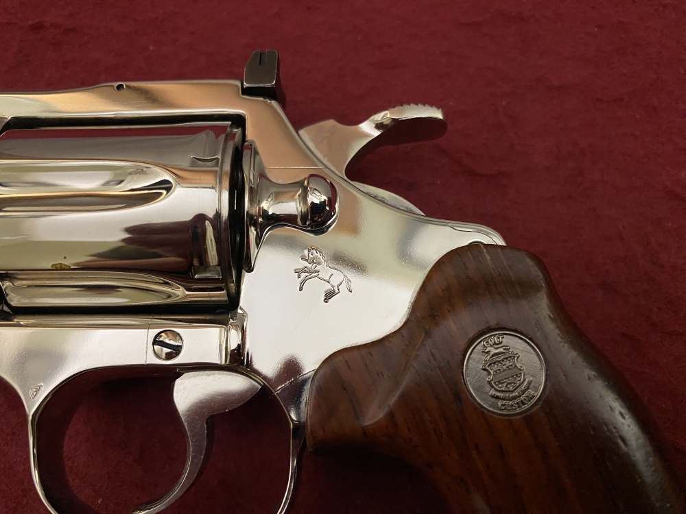 Ultra Rare Bank of Findlay Cased Set Nickel 6" Colt Python and Diamondback -img-44