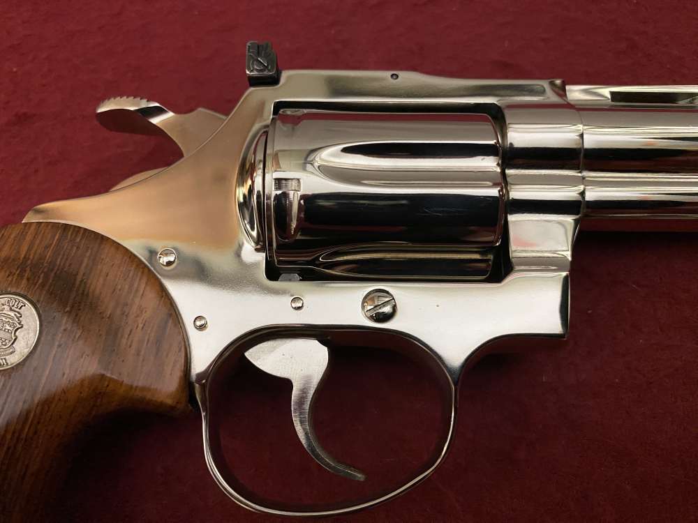 Ultra Rare Bank of Findlay Cased Set Nickel 6" Colt Python and Diamondback -img-15