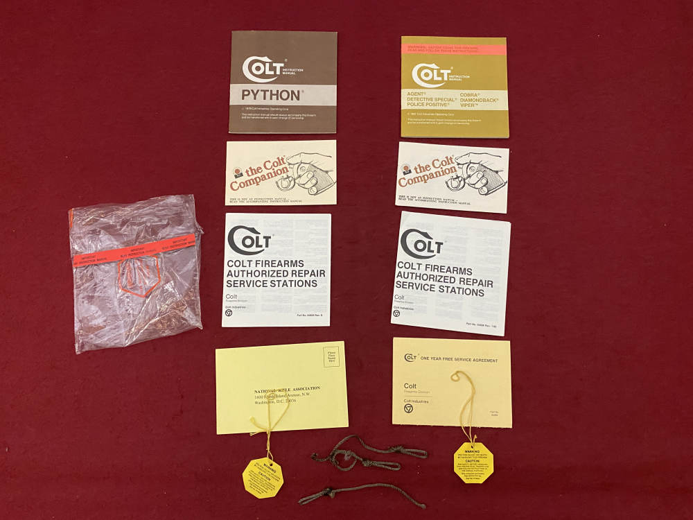 Ultra Rare Bank of Findlay Cased Set Nickel 6" Colt Python and Diamondback -img-179