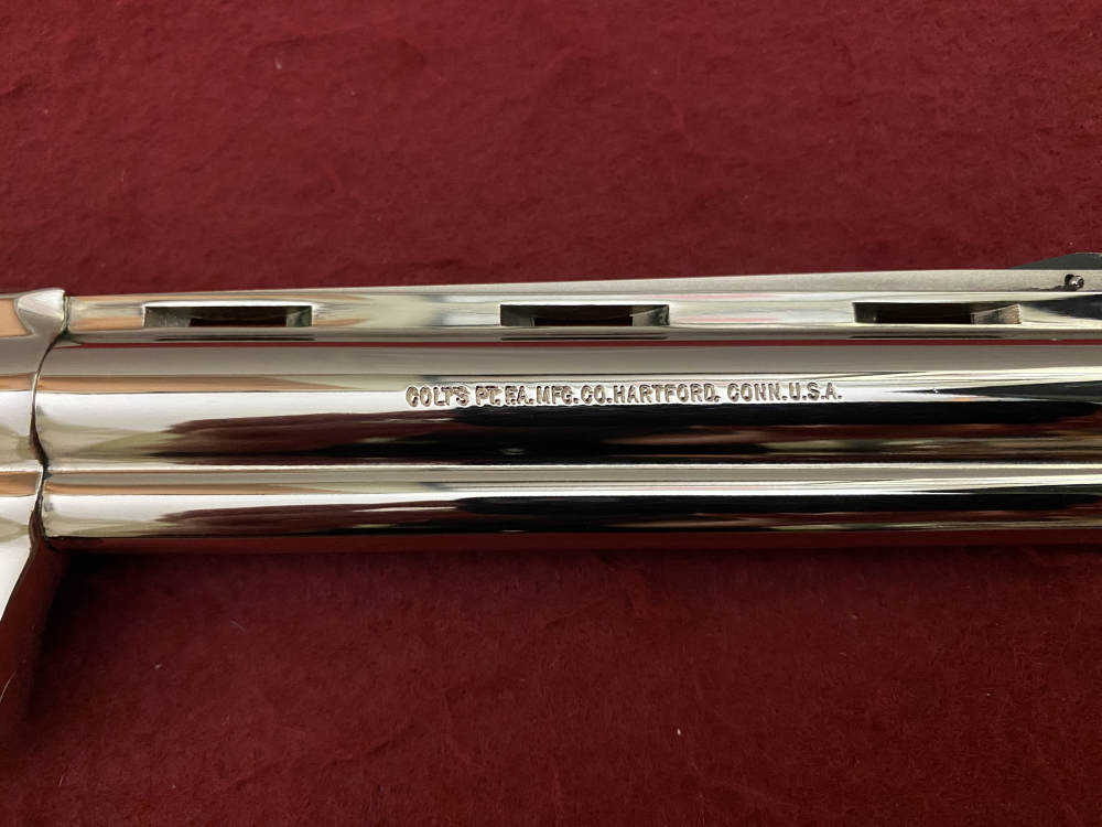 Ultra Rare Bank of Findlay Cased Set Nickel 6" Colt Python and Diamondback -img-24