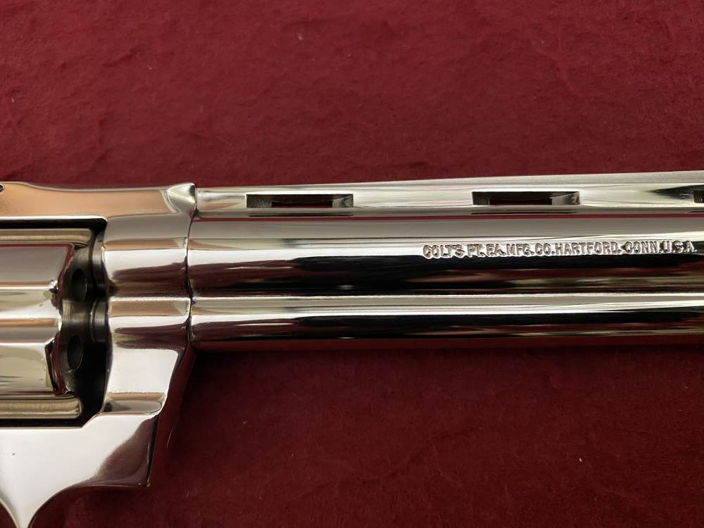 Ultra Rare Bank of Findlay Cased Set Nickel 6" Colt Python and Diamondback -img-23