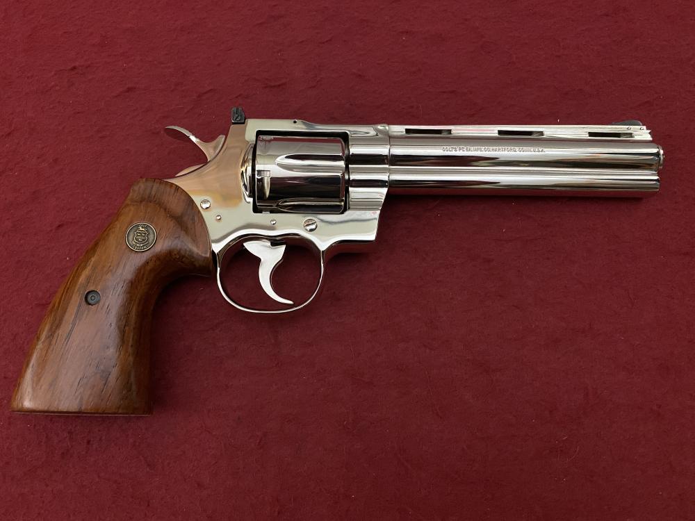 Ultra Rare Bank of Findlay Cased Set Nickel 6" Colt Python and Diamondback -img-91
