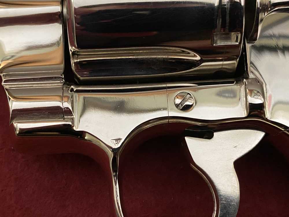 Ultra Rare Bank of Findlay Cased Set Nickel 6" Colt Python and Diamondback -img-138