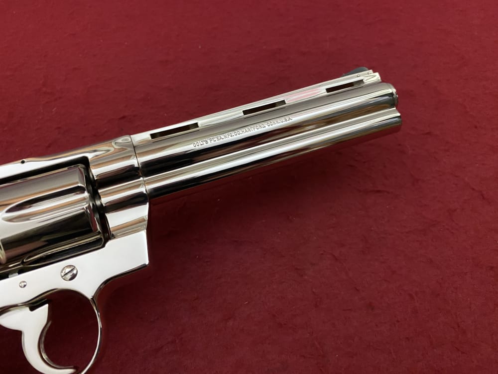 Ultra Rare Bank of Findlay Cased Set Nickel 6" Colt Python and Diamondback -img-119