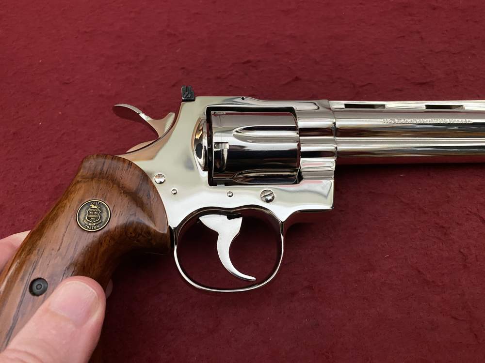 Ultra Rare Bank of Findlay Cased Set Nickel 6" Colt Python and Diamondback -img-116