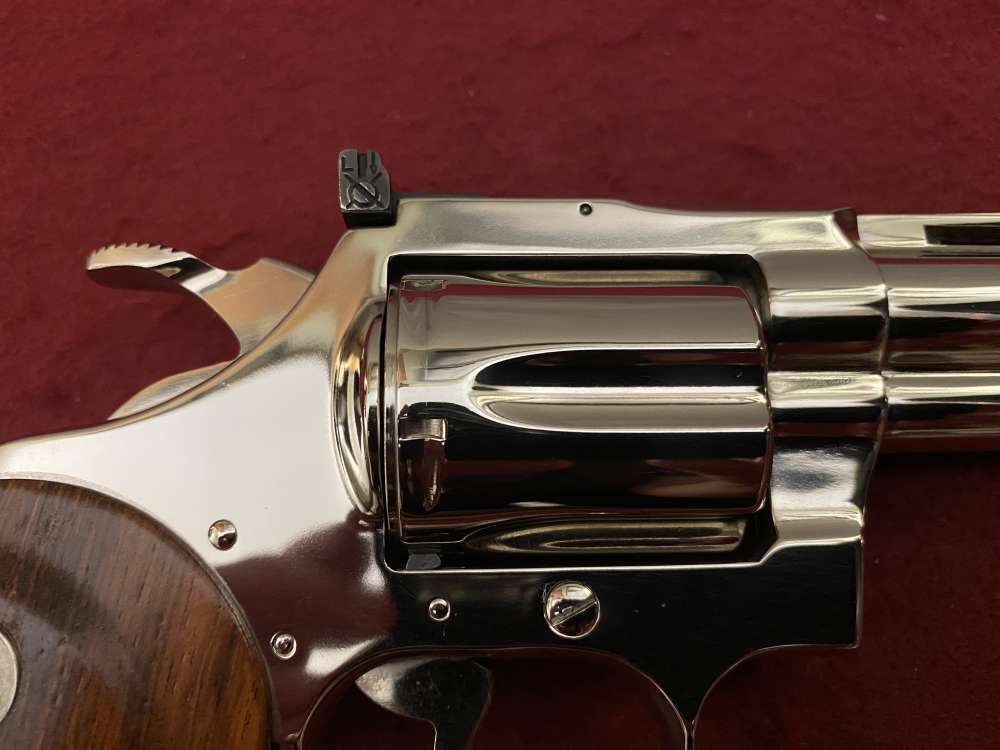 Ultra Rare Bank of Findlay Cased Set Nickel 6" Colt Python and Diamondback -img-18