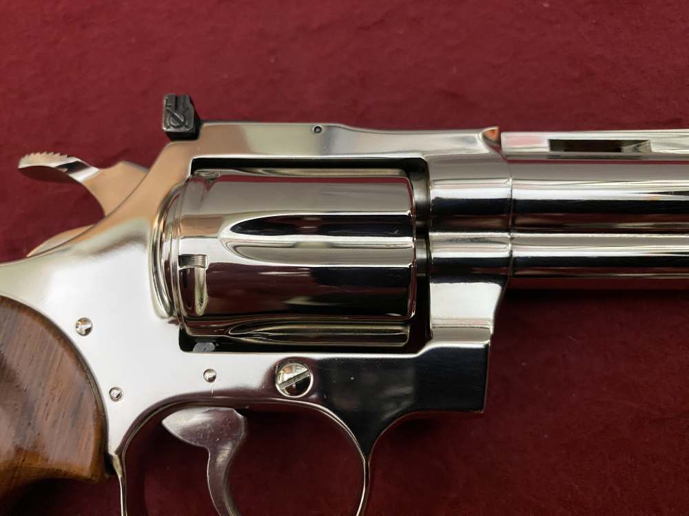 Ultra Rare Bank of Findlay Cased Set Nickel 6" Colt Python and Diamondback -img-16