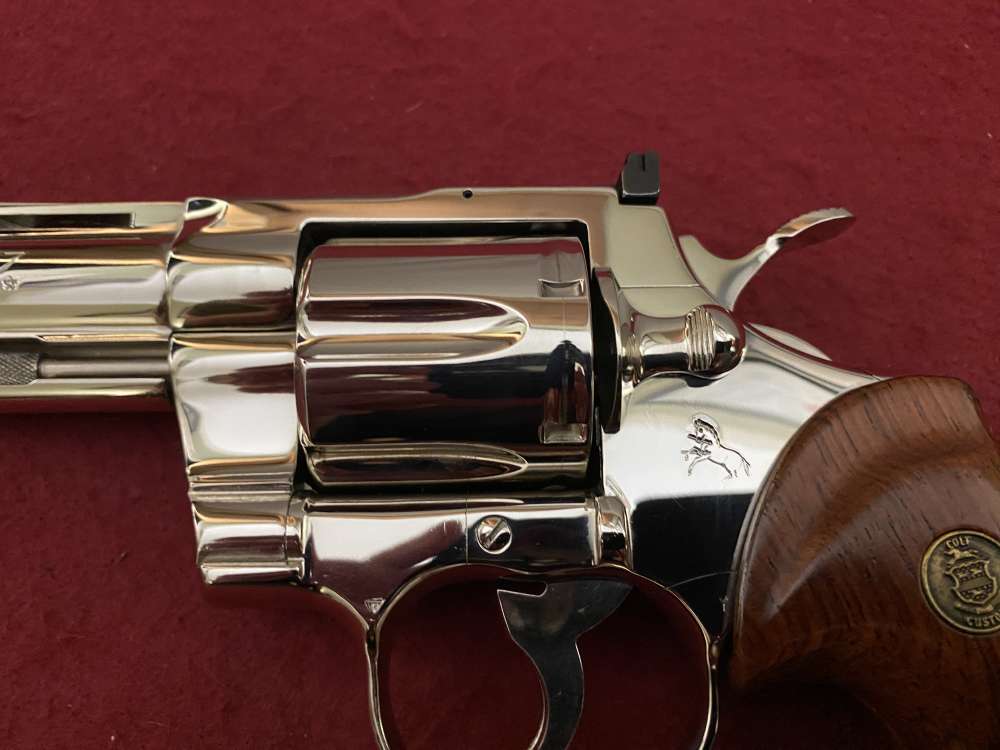 Ultra Rare Bank of Findlay Cased Set Nickel 6" Colt Python and Diamondback -img-135