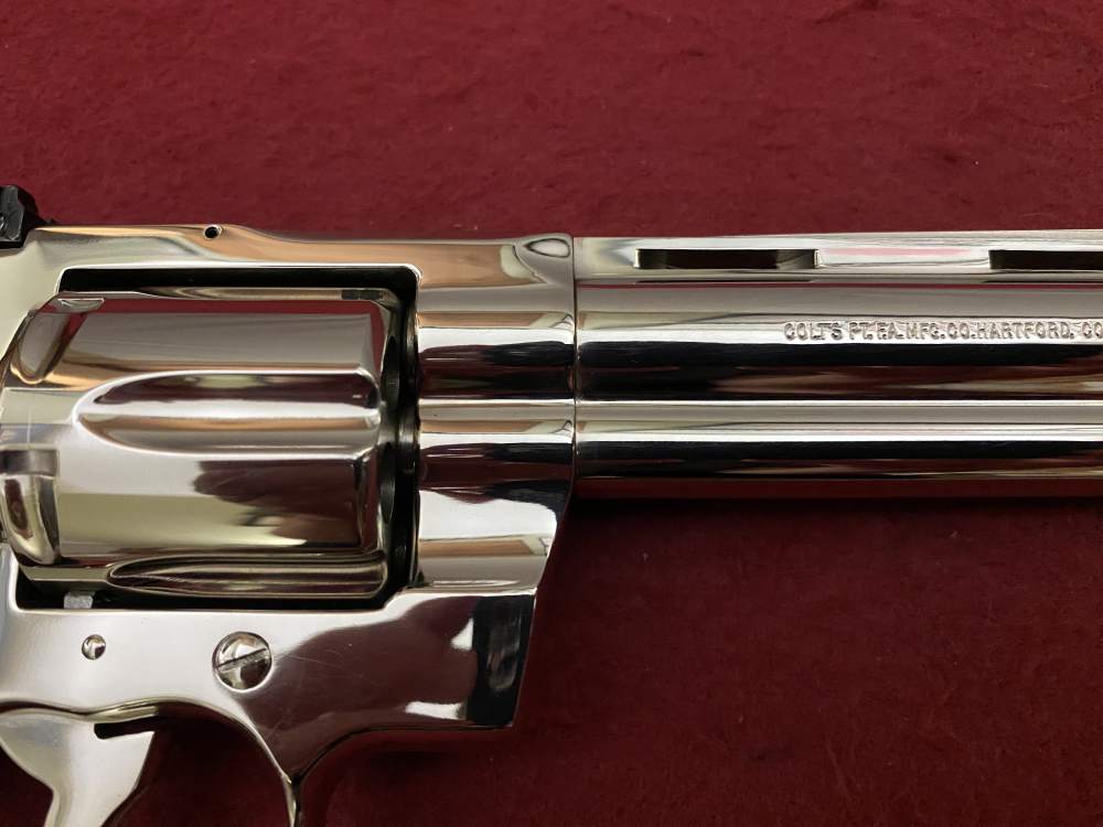 Ultra Rare Bank of Findlay Cased Set Nickel 6" Colt Python and Diamondback -img-111