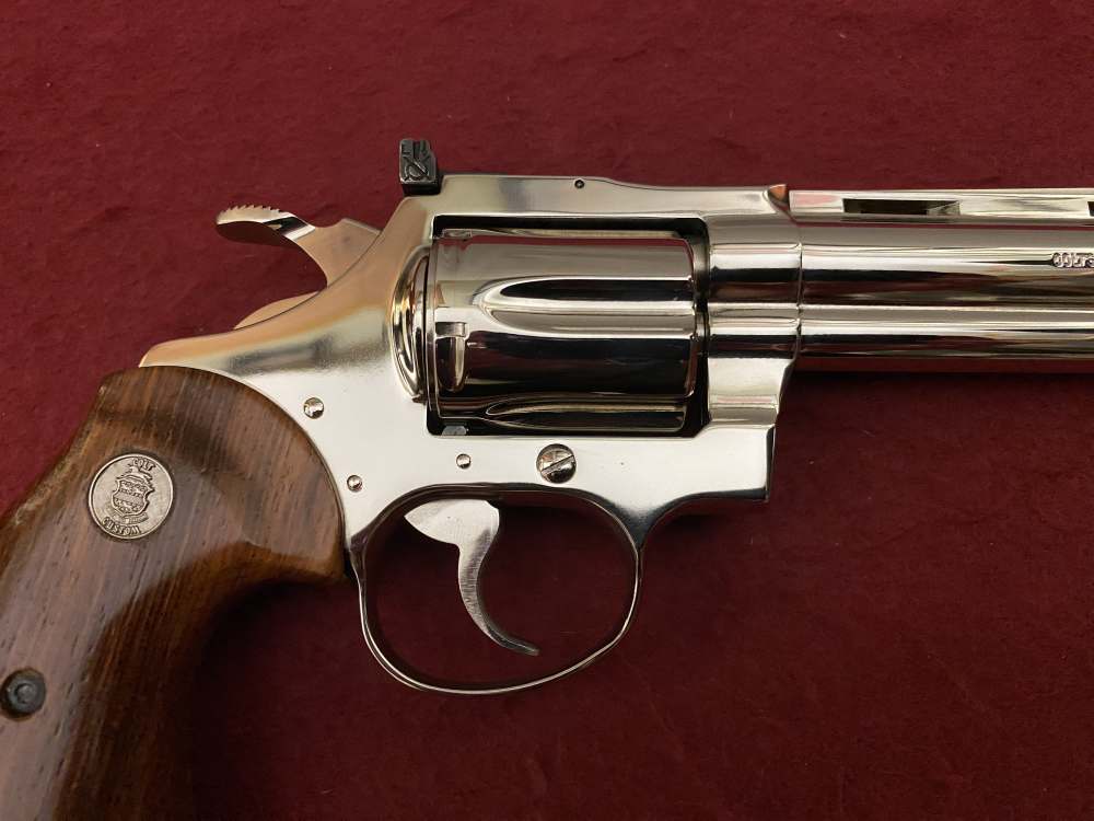 Ultra Rare Bank of Findlay Cased Set Nickel 6" Colt Python and Diamondback -img-11