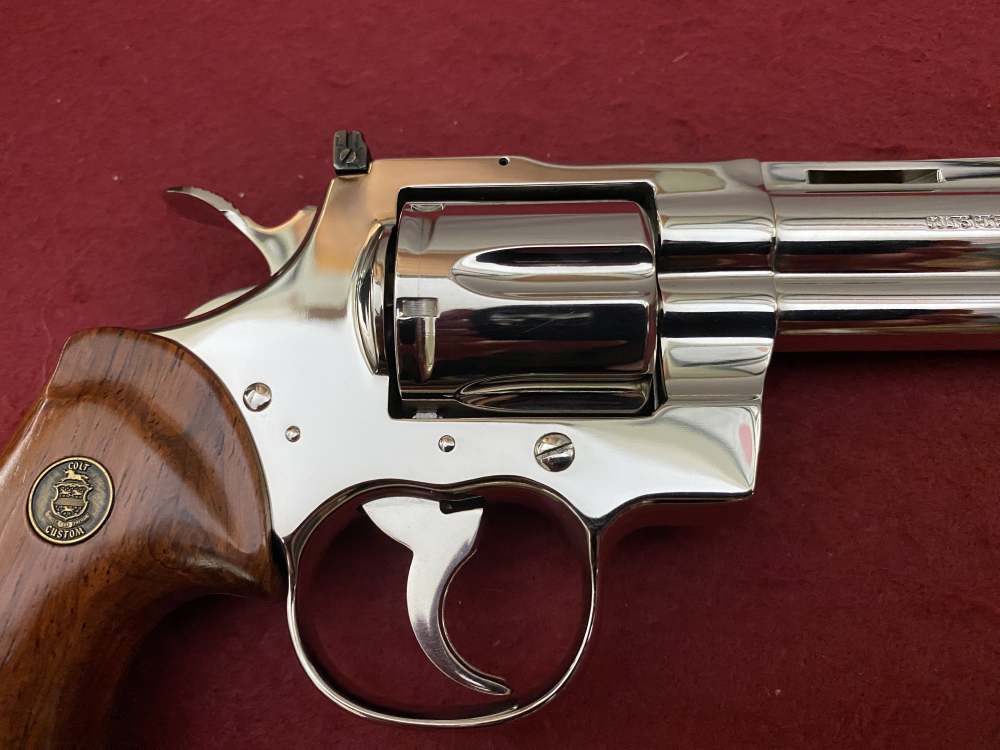 Ultra Rare Bank of Findlay Cased Set Nickel 6" Colt Python and Diamondback -img-106