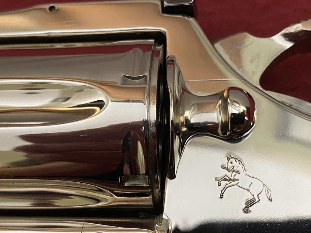 Ultra Rare Bank of Findlay Cased Set Nickel 6" Colt Python and Diamondback -img-53