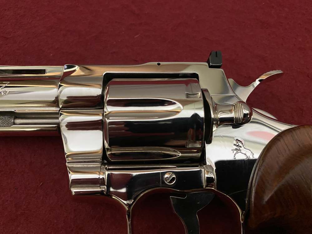 Ultra Rare Bank of Findlay Cased Set Nickel 6" Colt Python and Diamondback -img-139