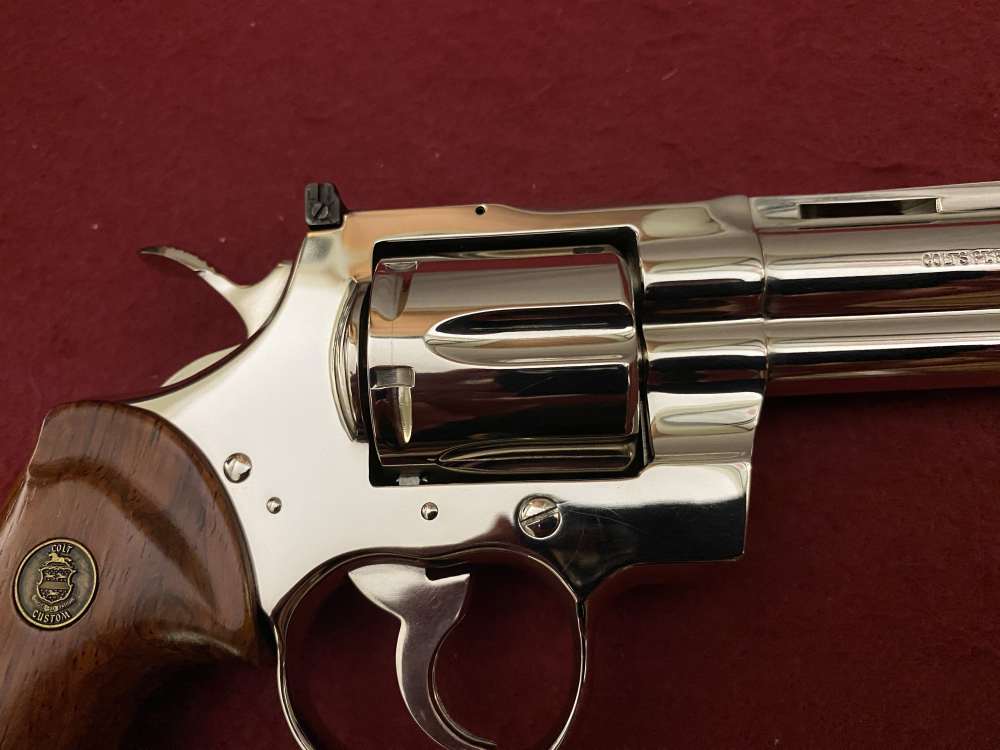 Ultra Rare Bank of Findlay Cased Set Nickel 6" Colt Python and Diamondback -img-107