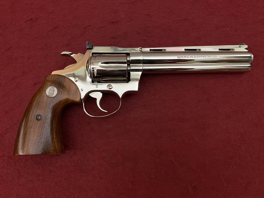 Ultra Rare Bank of Findlay Cased Set Nickel 6" Colt Python and Diamondback -img-3