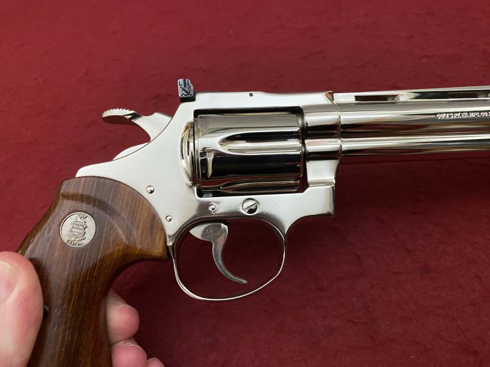 Ultra Rare Bank of Findlay Cased Set Nickel 6" Colt Python and Diamondback -img-28