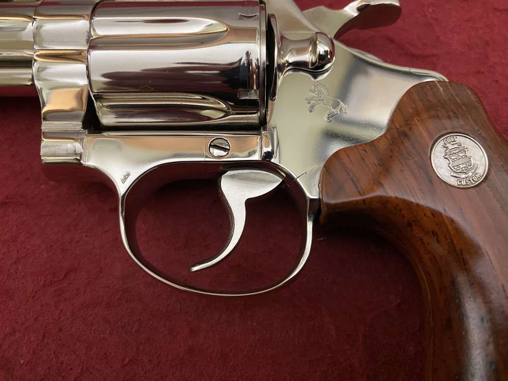 Ultra Rare Bank of Findlay Cased Set Nickel 6" Colt Python and Diamondback -img-43