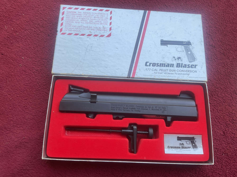 Like New in Box 1911 Model 455  Crosman Blaser 177 Pellet Conversion -img-0