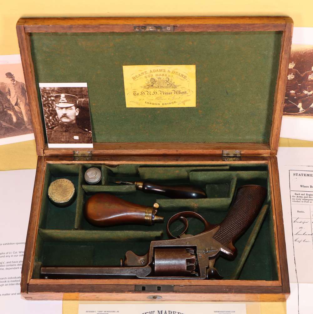 ID'd Cased Adams Model 1851 Revolver, Indian Mutiny Brit Army-img-1