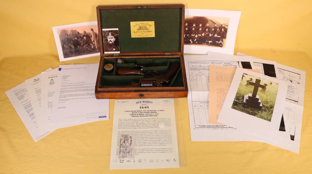 ID'd Cased Adams Model 1851 Revolver, Indian Mutiny Brit Army-img-0