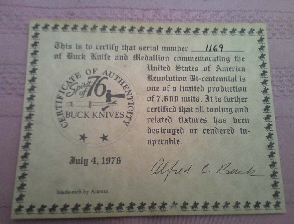 USA 1976 Buck Spirit of ’76 Commemorative Aurum Etched #1169 Complete set!-img-25