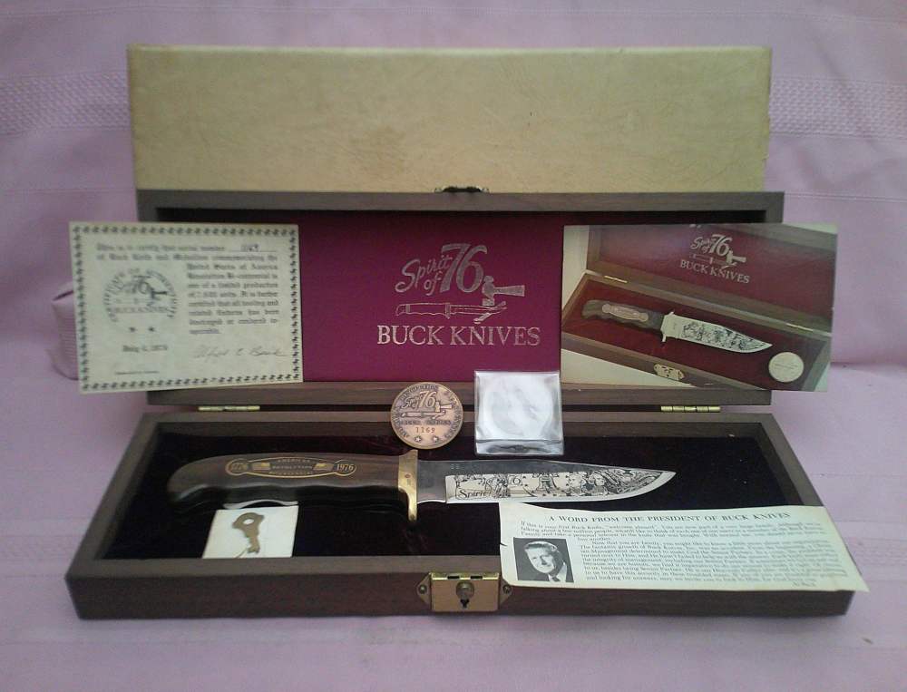 USA 1976 Buck Spirit of ’76 Commemorative Aurum Etched #1169 Complete set!-img-5