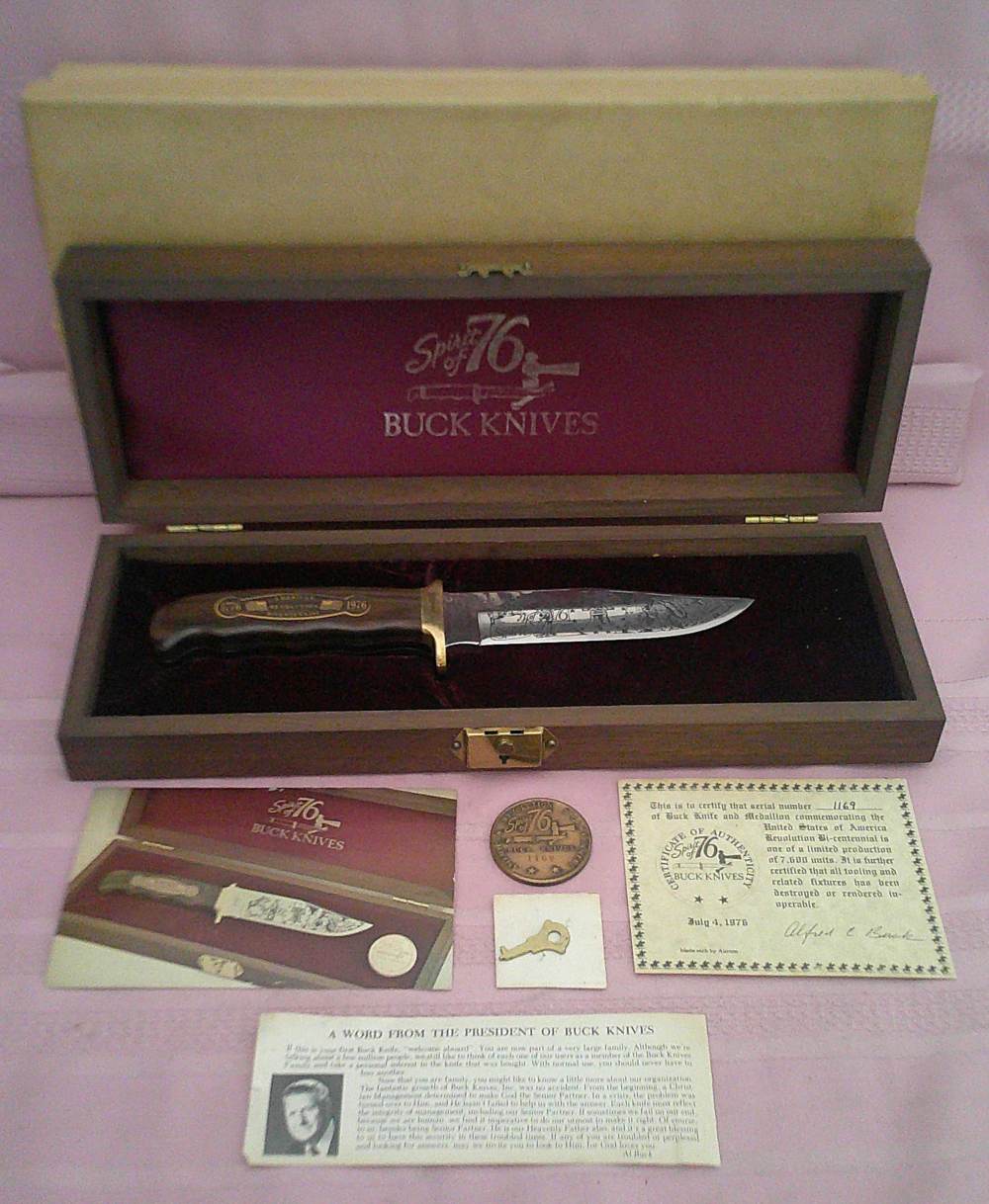 USA 1976 Buck Spirit of ’76 Commemorative Aurum Etched #1169 Complete set!-img-2