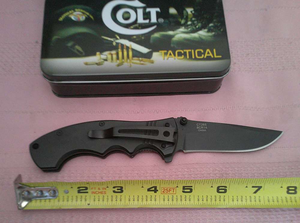 Rare Colt CT265 Tactical Series Knife With Pocket Clip Tin & Colt Sleeve!-img-5