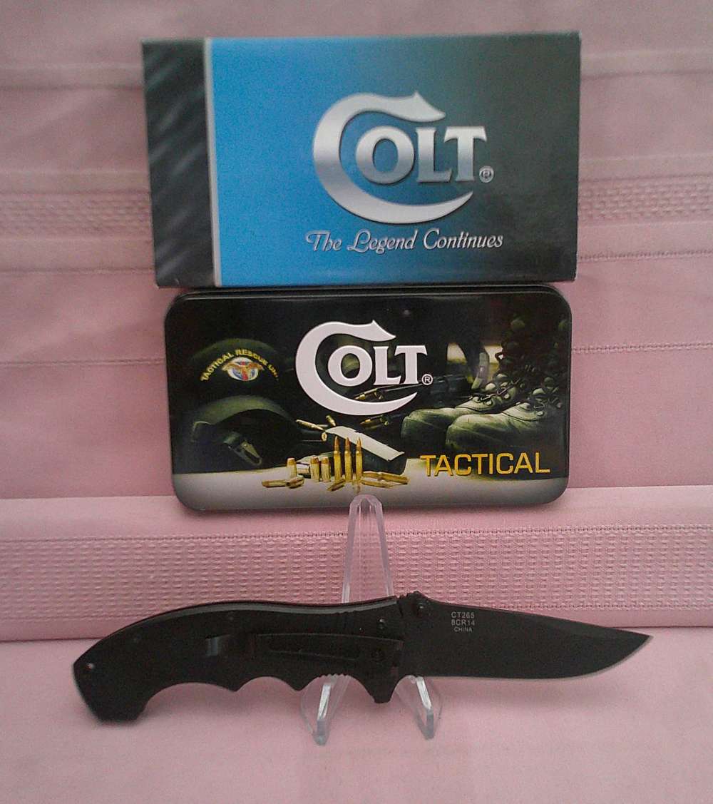 Rare Colt CT265 Tactical Series Knife With Pocket Clip Tin & Colt Sleeve!-img-8