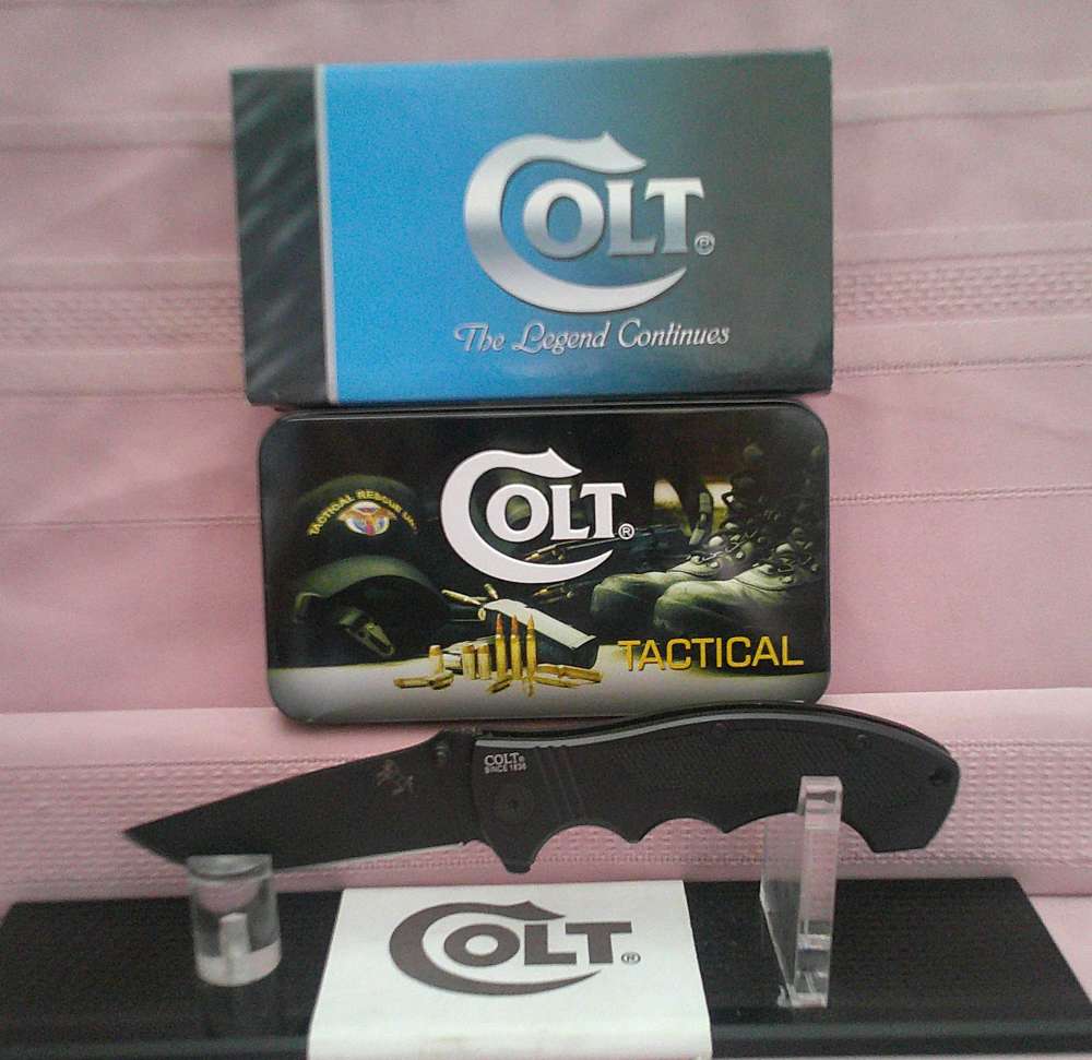Rare Colt CT265 Tactical Series Knife With Pocket Clip Tin & Colt Sleeve!-img-0