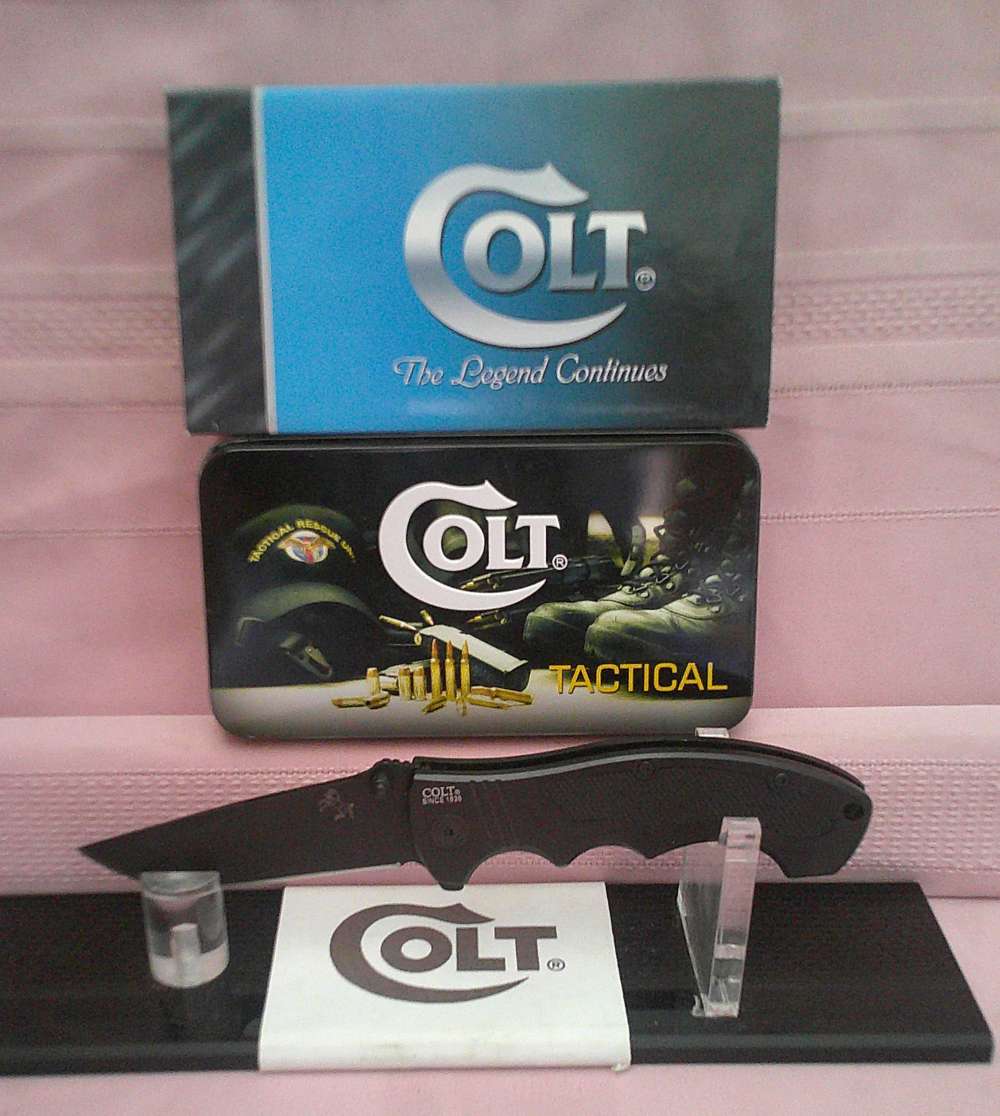 Rare Colt CT265 Tactical Series Knife With Pocket Clip Tin & Colt Sleeve!-img-2