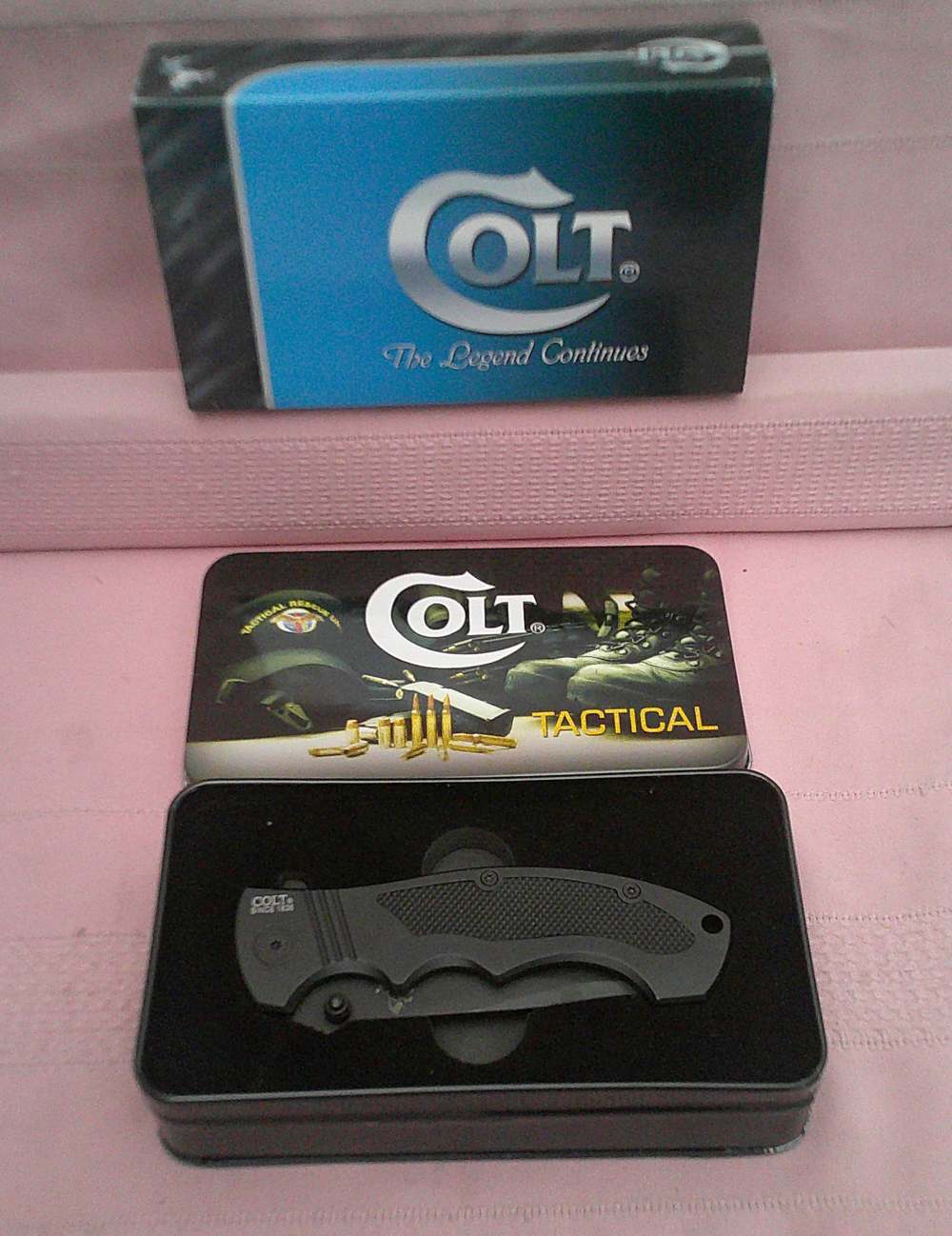 Rare Colt CT265 Tactical Series Knife With Pocket Clip Tin & Colt Sleeve!-img-9
