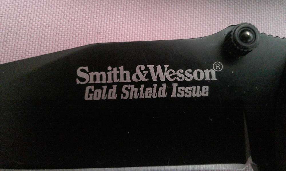 Rare NIB Smith & Wesson CH008B Cuttin' Horse Gold Shield Issue Knife!-img-13