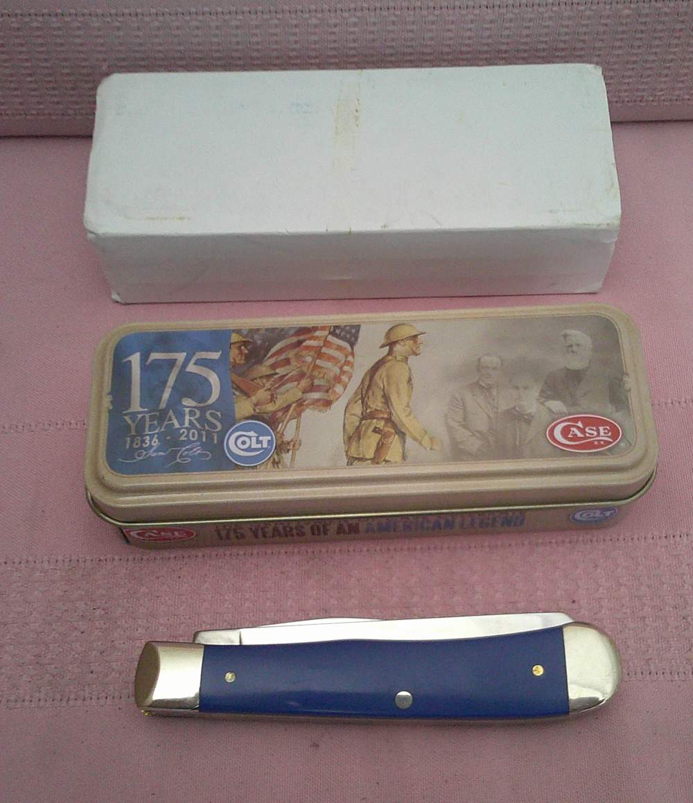 New Case XX Colt CA47474 175th Anniversary Trapper knife USA MFG 2011 Only!-img-7