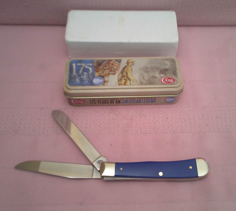 New Case XX Colt CA47474 175th Anniversary Trapper knife USA MFG 2011 Only!-img-5